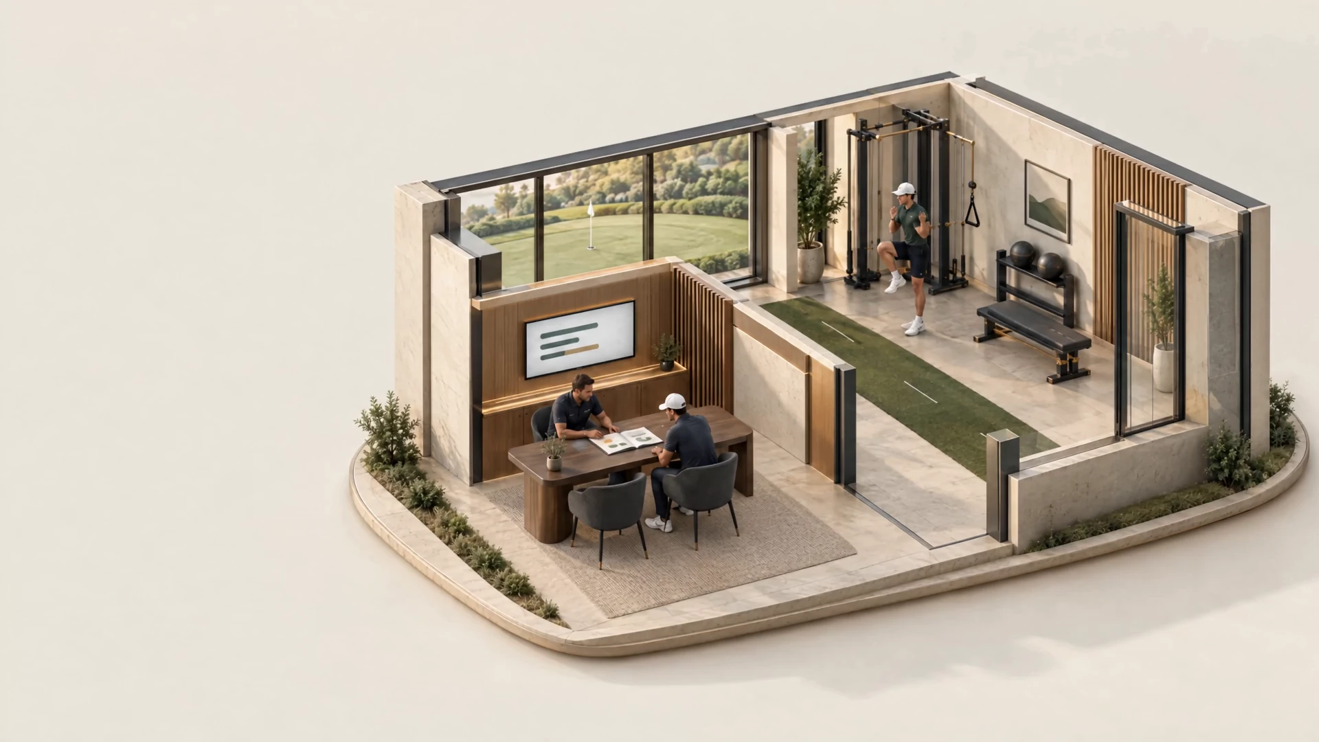 Model of the consultation and training rooms